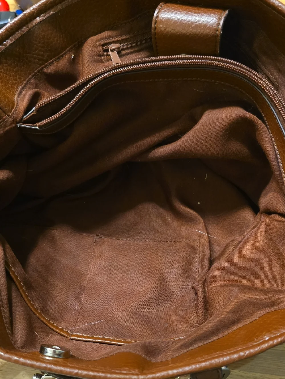 ETIENNE AIGNER Brown Leather-Trim Patterned Tote Bag - Picture 5 of 7